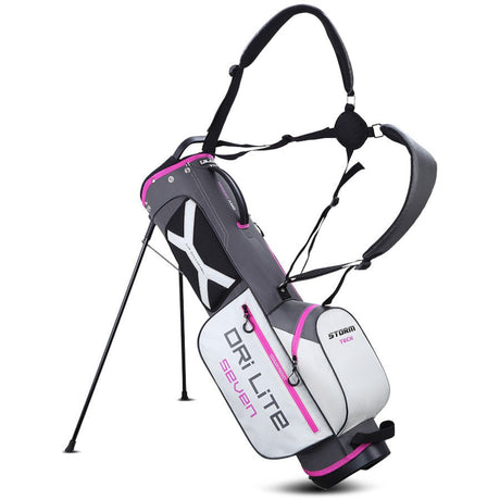 Big Max Dri Lite Seven G Waterproof Damen Standbag, Grau / Fuchsia / Offwhite - Golflaedchen.de