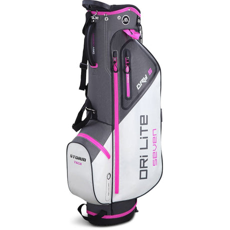 Big Max Dri Lite Seven G Waterproof Damen Standbag, Grau / Fuchsia / Offwhite - Golflaedchen.de