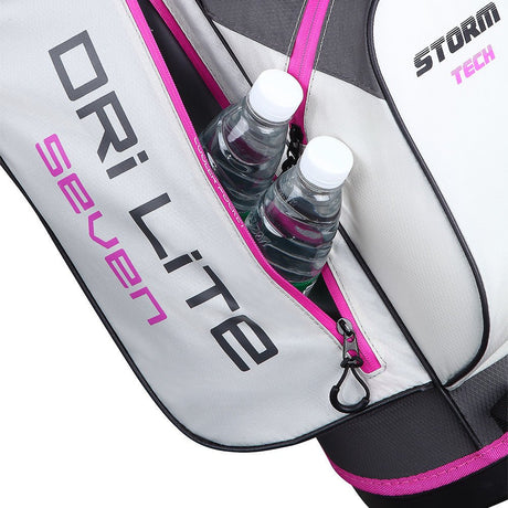Big Max Dri Lite Seven G Waterproof Damen Standbag, Grau / Fuchsia / Offwhite - Golflaedchen.de