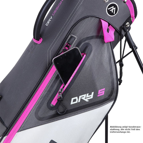 Big Max Dri Lite Seven G Waterproof Damen Standbag, Grau / Fuchsia / Offwhite - Golflaedchen.de