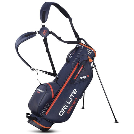 Big Max Dri Lite Seven G Waterproof Standbag, Dunkelblau / Braun - Golflaedchen.de