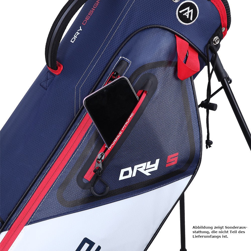 Big Max Dri Lite Seven G Waterproof Standbag, Weiß / Navy / Rot - Golflaedchen.de