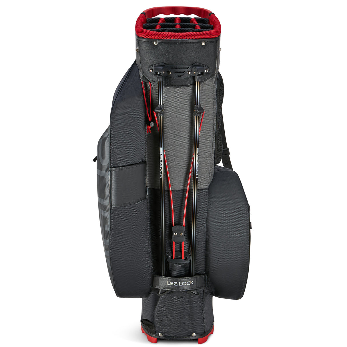 Big Max Aqua Hybrid 4 Waterproof Standbag, Black / Charcoal / Red - Golflaedchen.de