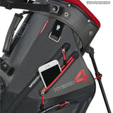 Big Max Aqua Hybrid 4 Waterproof Standbag, Black / Charcoal / Red - Golflaedchen.de