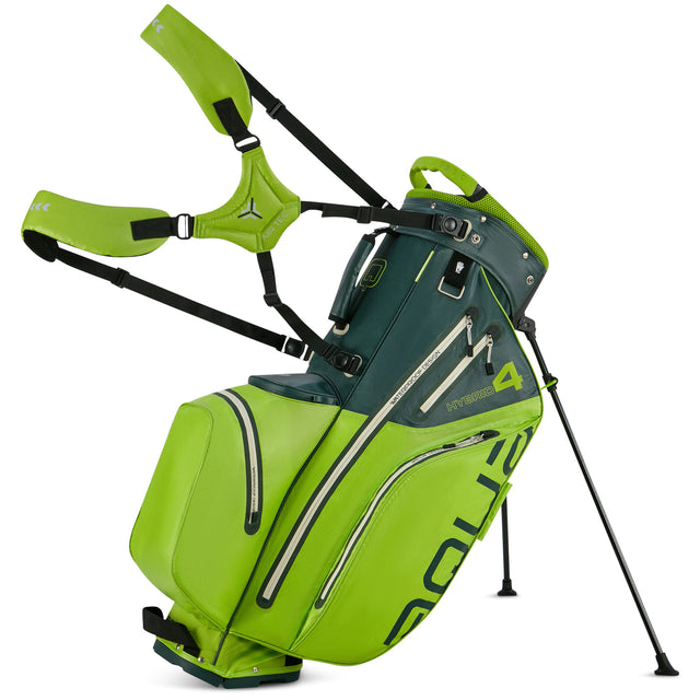 Big Max Aqua Hybrid 4 Waterproof Standbag, Forest Green / Lime - Golflaedchen.de