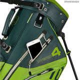 Big Max Aqua Hybrid 4 Waterproof Standbag, Forest Green / Lime - Golflaedchen.de