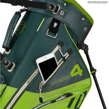 Big Max Aqua Hybrid 4 Waterproof Standbag, Forest Green / Lime - Golflaedchen.de