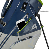 Big Max Aqua Hybrid 4 Waterproof Standbag, Navy / Grey / Lime - Golflaedchen.de