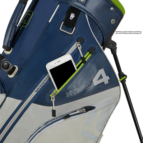 Big Max Aqua Hybrid 4 Waterproof Standbag, Navy / Grey / Lime - Golflaedchen.de