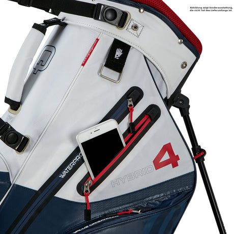 Big Max Aqua Hybrid 4 Waterproof Standbag, Navy / White / Red - Golflaedchen.de
