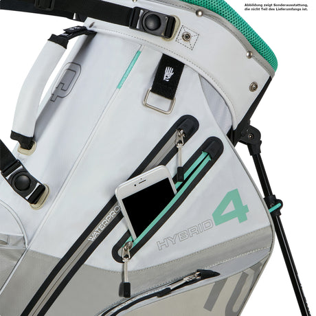 Big Max Aqua Hybrid 4 Waterproof Standbag, White / Grey / Mint - Golflaedchen.de