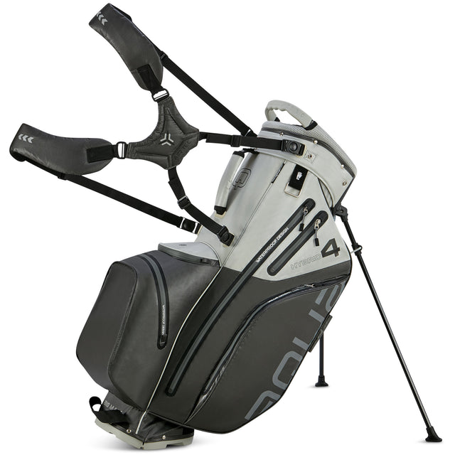 Big Max Aqua Hybrid 4 Waterproof Standbag, Grey / Silver - Golflaedchen.de