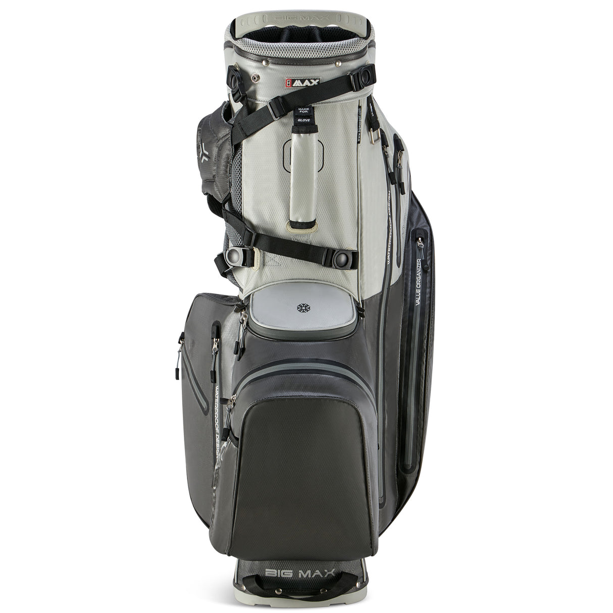 Big Max Aqua Hybrid 4 Waterproof Standbag, Grey / Silver - Golflaedchen.de