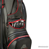 Big Max 2026 Aqua Sport 4 Waterproof Cartbag, Dunkelgrau / Schwarz / Rot - Golflaedchen.de