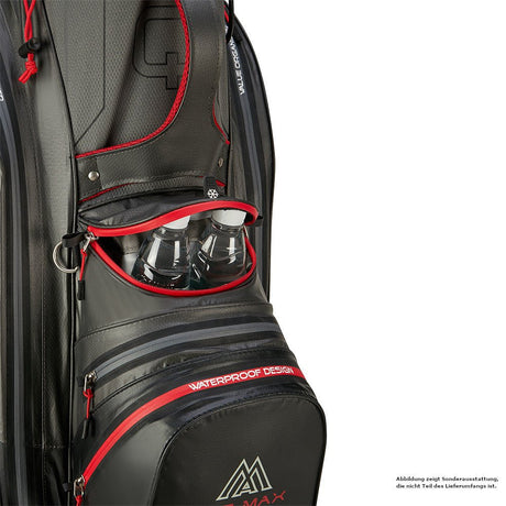 Big Max 2026 Aqua Sport 4 Waterproof Cartbag, Dunkelgrau / Schwarz / Rot - Golflaedchen.de