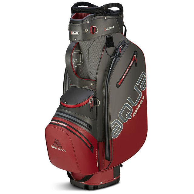 Big Max 2026 Aqua Sport 4 Waterproof Cartbag, Dunkelgrau / Merlot - Golflaedchen.de