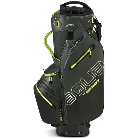 Big Max 2026 Aqua Sport 4 Waterproof Cartbag, Dunkelgrün / Schwarz / Lime - Golflaedchen.de