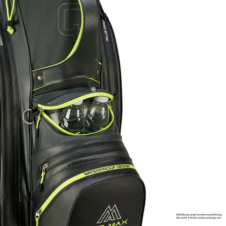 Big Max 2026 Aqua Sport 4 Waterproof Cartbag, Dunkelgrün / Schwarz / Lime - Golflaedchen.de