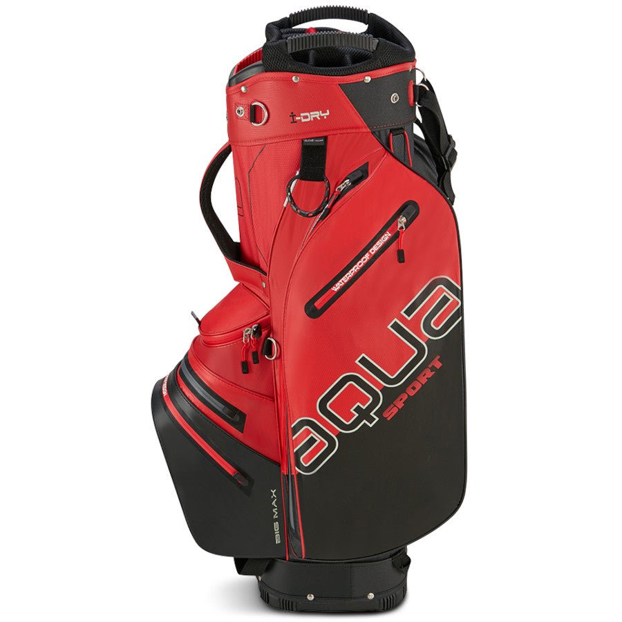 Big Max 2026 Aqua Sport 4 Waterproof Cartbag, Rot / Schwarz - Golflaedchen.de