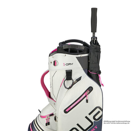 Big Max 2026 Aqua Sport 4 Waterproof Damen Cartbag, Offwhite / Stahlblau / Fuchsia - Golflaedchen.de