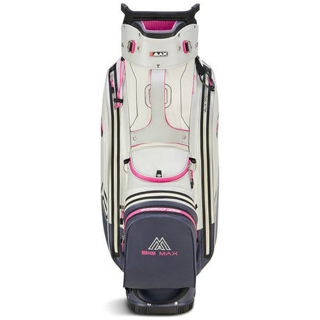Big Max 2026 Aqua Sport 4 Waterproof Damen Cartbag, Offwhite / Stahlblau / Fuchsia - Golflaedchen.de