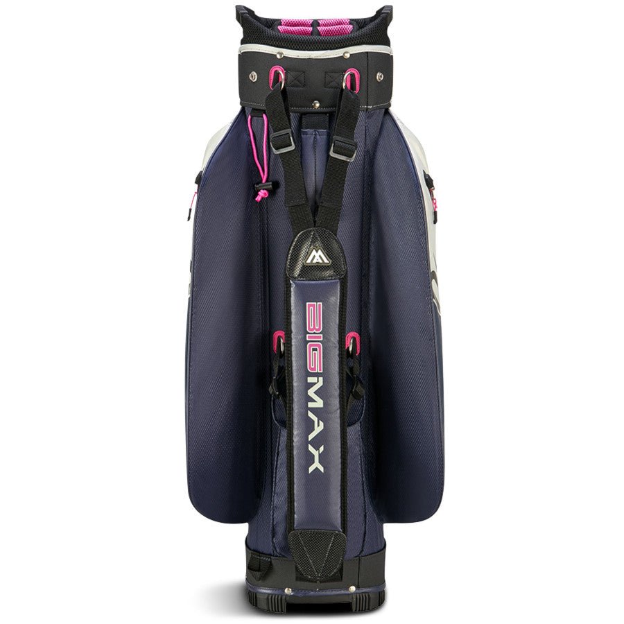 Big Max 2026 Aqua Sport 4 Waterproof Damen Cartbag, Offwhite / Stahlblau / Fuchsia - Golflaedchen.de
