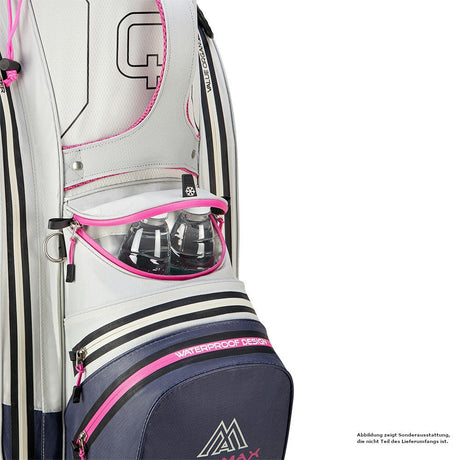 Big Max 2026 Aqua Sport 4 Waterproof Damen Cartbag, Offwhite / Stahlblau / Fuchsia - Golflaedchen.de