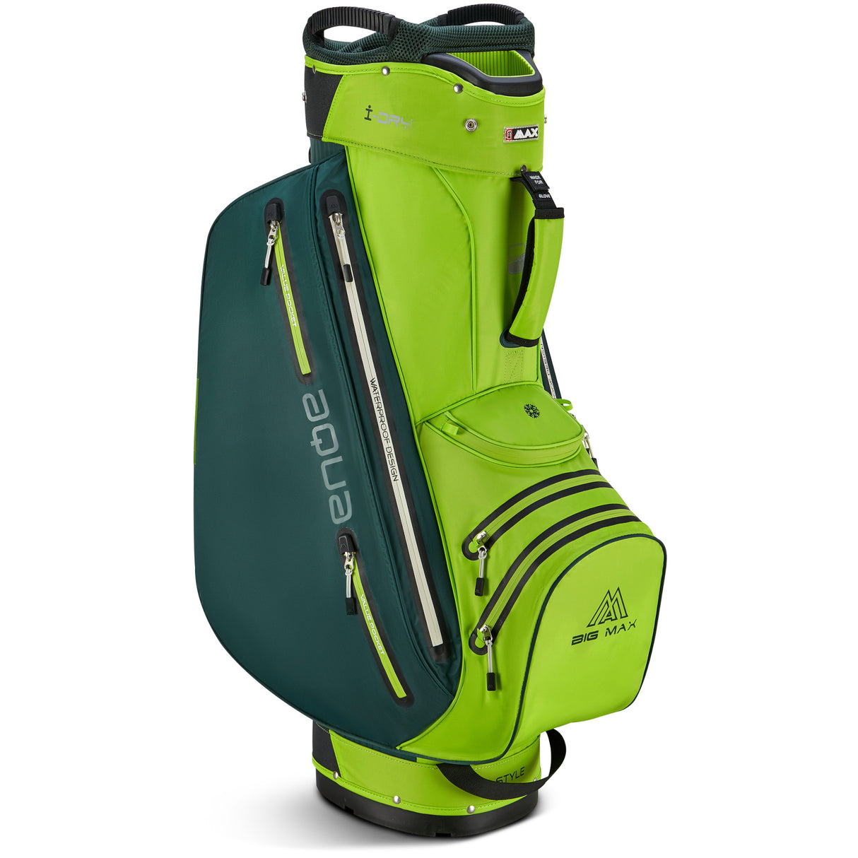 Big Max Aqua Style 4 Waterproof Cartbag, Grün - Golflaedchen.de