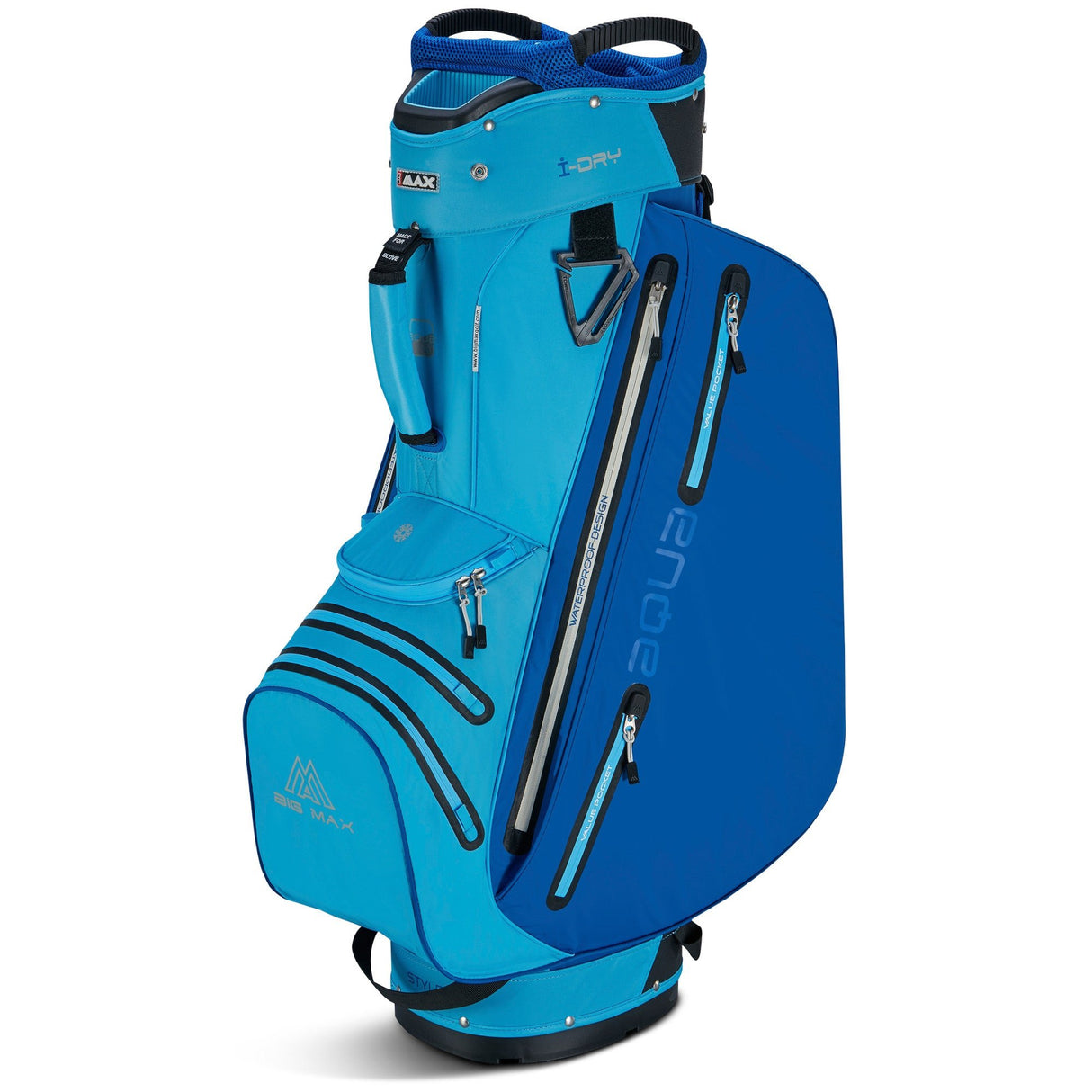 Big Max Aqua Style 4 Waterproof Cartbag, Royalblau / Himmelblau - Golflaedchen.de