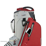 Big Max Aqua Style 4 Waterproof Cartbag, Offwhite / Merlot - Golflaedchen.de