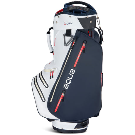 Big Max Aqua Style 4 Waterproof Cartbag, Weiß / Navy / Rot - Golflaedchen.de