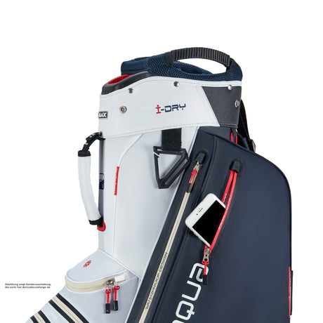 Big Max Aqua Style 4 Waterproof Cartbag, Weiß / Navy / Rot - Golflaedchen.de