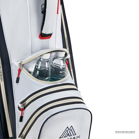 Big Max Aqua Style 4 Waterproof Cartbag, Weiß / Navy / Rot - Golflaedchen.de