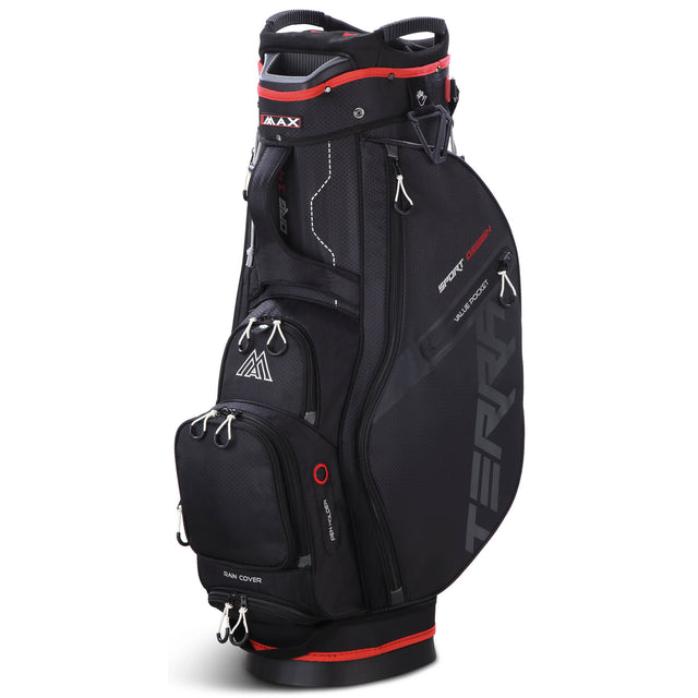 Big Max Terra Sport Cartbag / Golfbag, Schwarz / Rot - Golflaedchen.de