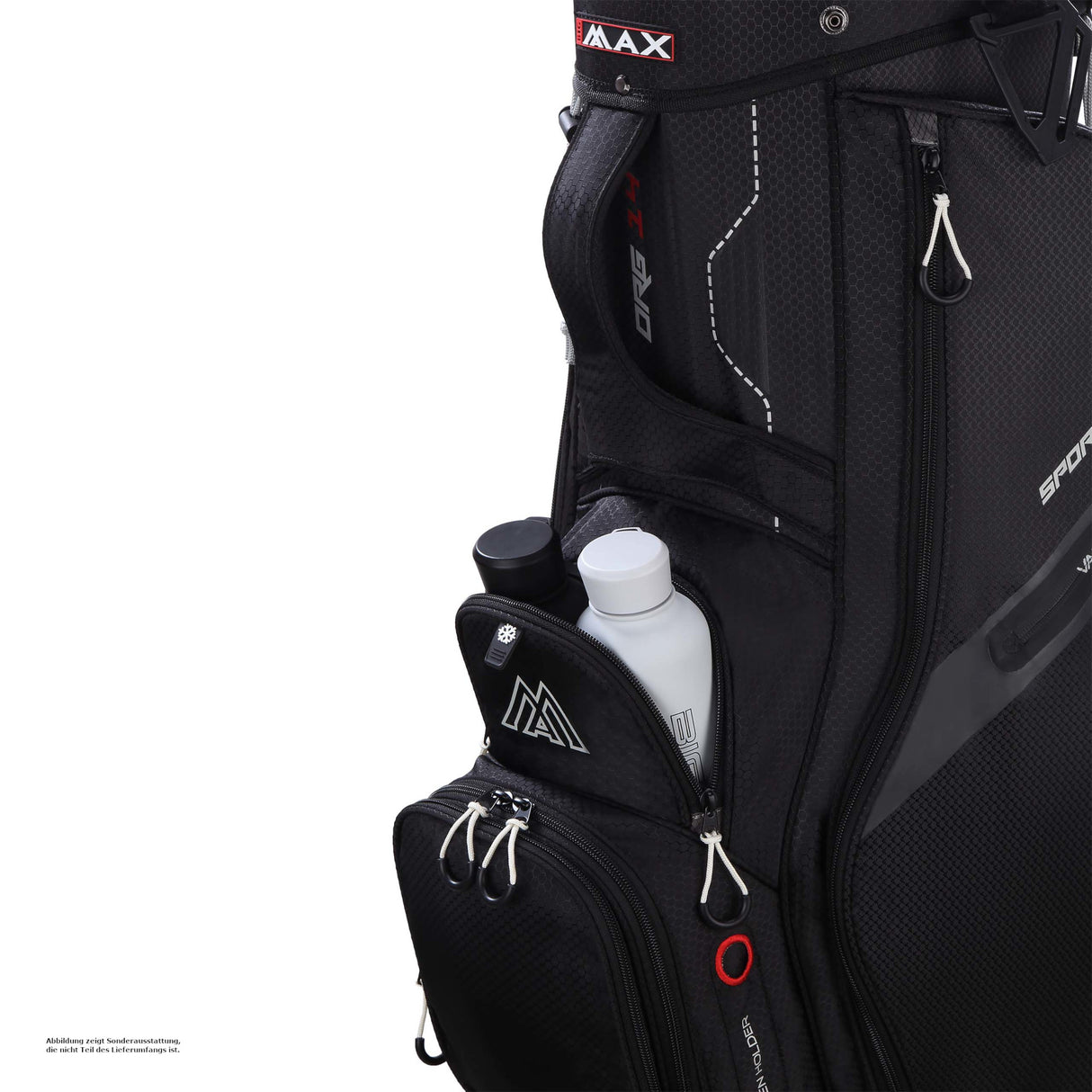 Big Max Terra Sport Cartbag / Golfbag, Schwarz / Rot - Golflaedchen.de