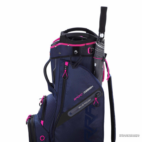 Big Max Terra Sport Damen Cartbag / Golfbag, Blau / Fuchsia - Golflaedchen.de