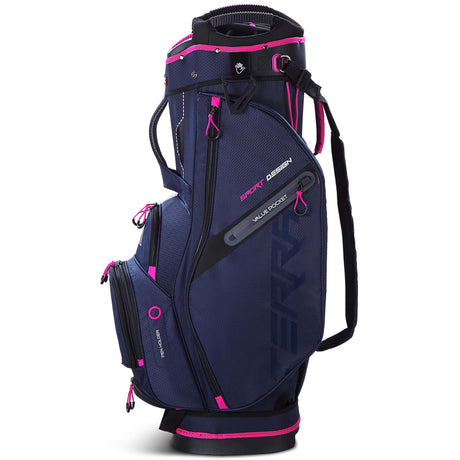 Big Max Terra Sport Damen Cartbag / Golfbag, Blau / Fuchsia - Golflaedchen.de