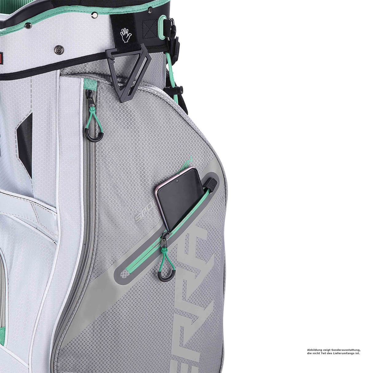 Big Max Terra Sport Damen Cartbag / Golfbag, Weiß / Silbergrau / Mintgrün - Golflaedchen.de