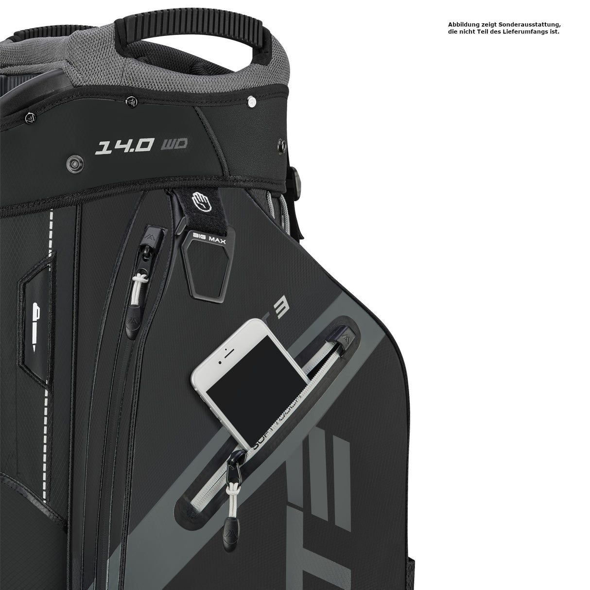Big Max Dri Lite Sport 3 Waterproof Cartbag, Schwarz - Golflaedchen.de