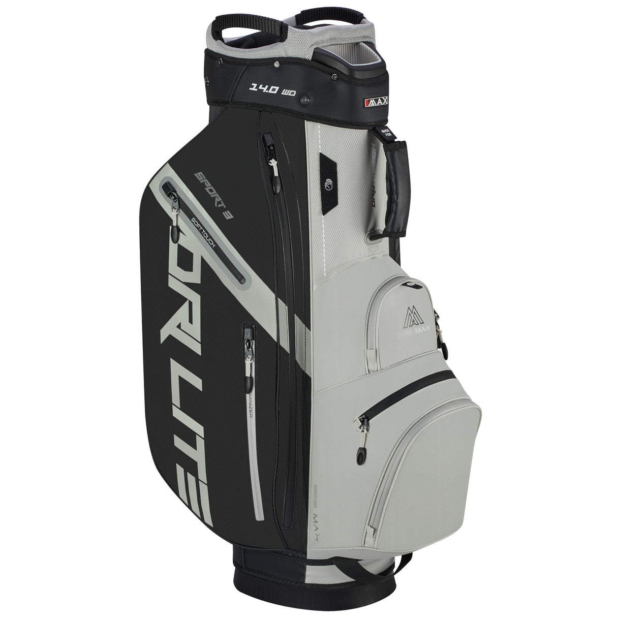 Big Max Dri Lite Sport 3 Waterproof Cartbag, Schwarz / Taupe - Golflaedchen.de