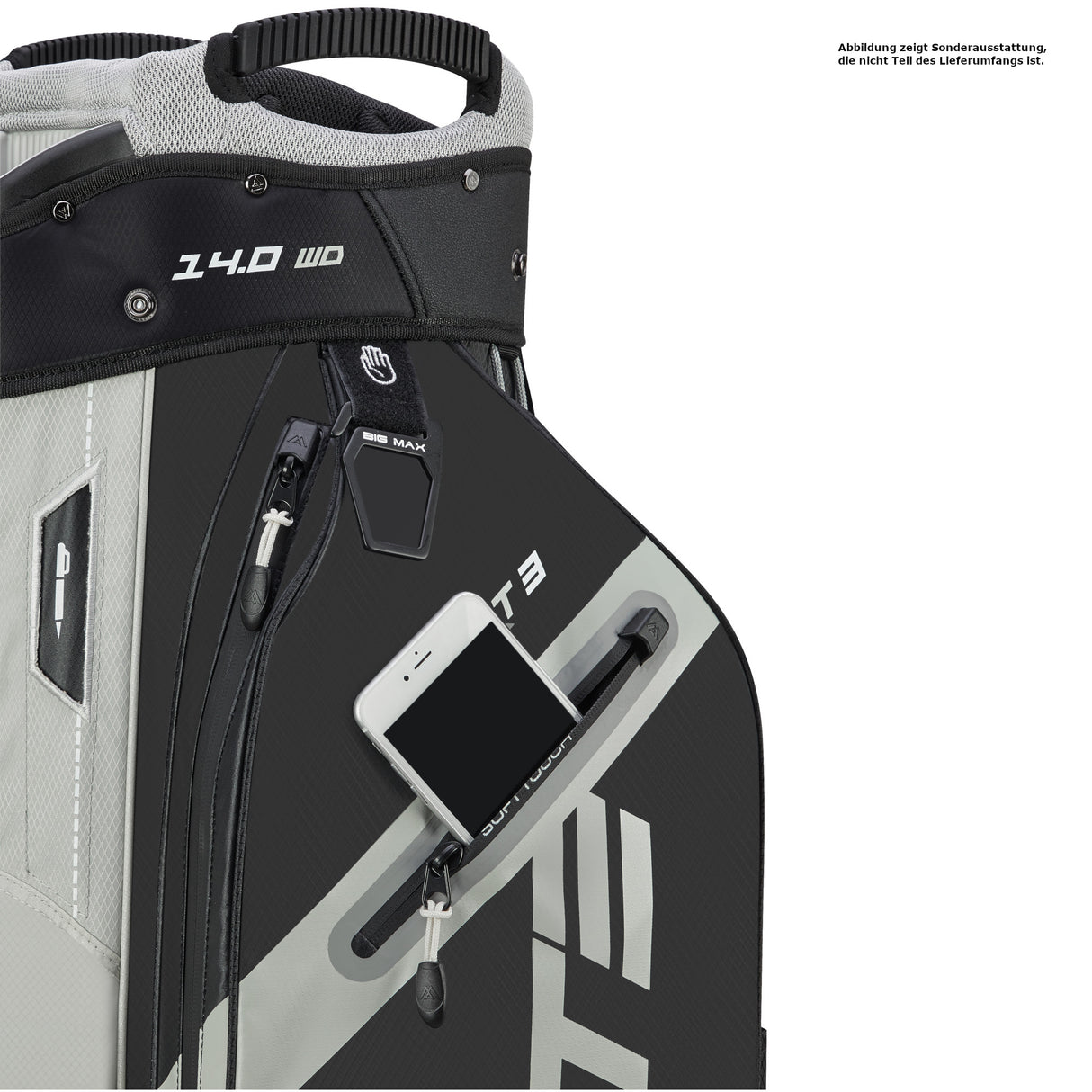 Big Max Dri Lite Sport 3 Waterproof Cartbag, Schwarz / Taupe - Golflaedchen.de