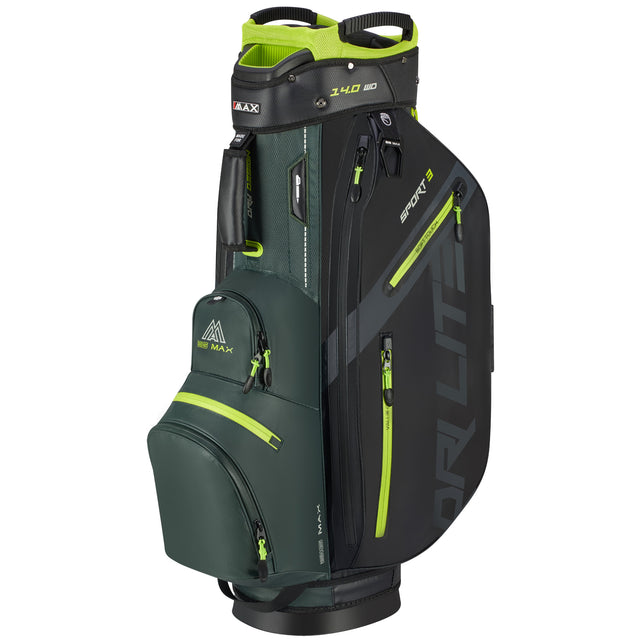 Big Max Dri Lite Sport 3 Waterproof Cartbag, Grün / Schwarz - Golflaedchen.de
