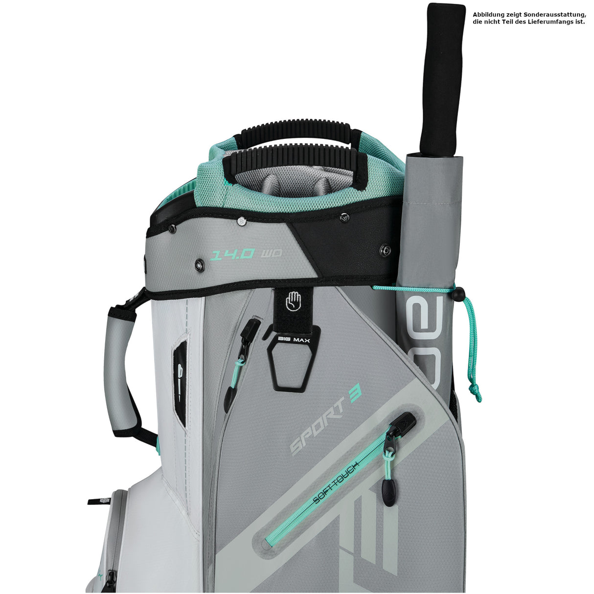 Big Max Dri Lite Sport 3 Waterproof Cartbag, Grau / Weiß / Mint - Golflaedchen.de