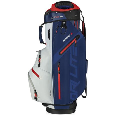 Big Max Dri Lite Sport 3 Waterproof Cartbag, Navy / Weiß / Rot - Golflaedchen.de