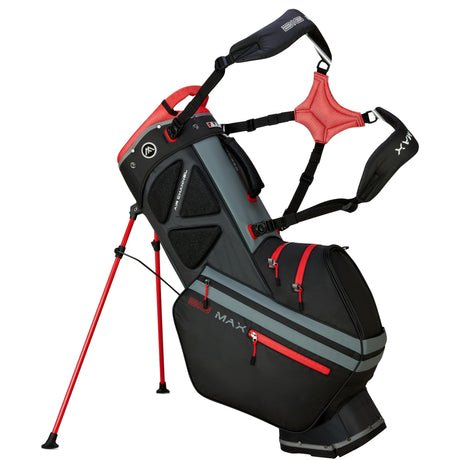 Big Max Dri Lite Hybrid Tour 2 Waterproof Standbag, Schwarz / Grau / Rot - Golflaedchen.de