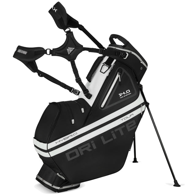 Big Max Dri Lite Hybrid Tour 2 Waterproof Standbag, Schwarz / Offwhite - Golflaedchen.de