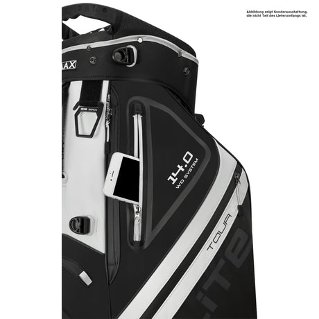 Big Max Dri Lite Hybrid Tour 2 Waterproof Standbag, Schwarz / Offwhite - Golflaedchen.de
