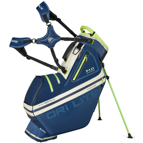 Big Max Dri Lite Hybrid Tour 2 Waterproof Standbag, Navy / Grün - Golflaedchen.de