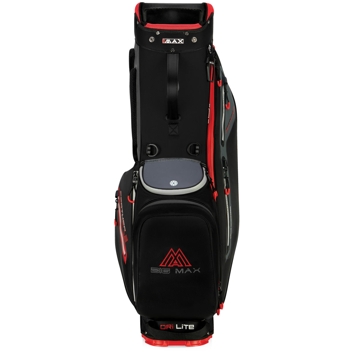 Big Max Dri Lite Feather 2 Waterproof Standbag, Schwarz / Rot - Golflaedchen.de