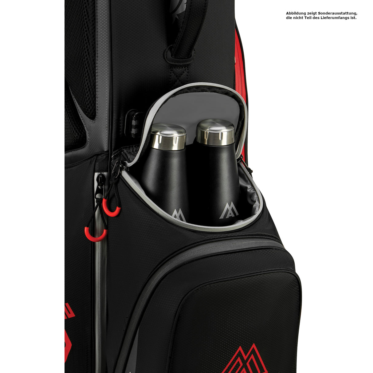 Big Max Dri Lite Feather 2 Waterproof Standbag, Schwarz / Rot - Golflaedchen.de